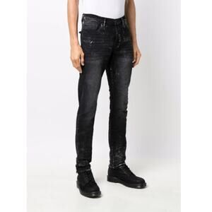 Purple Brand Men's Black Slim Fit Low Rise With Slim Leg Jeans Size 34